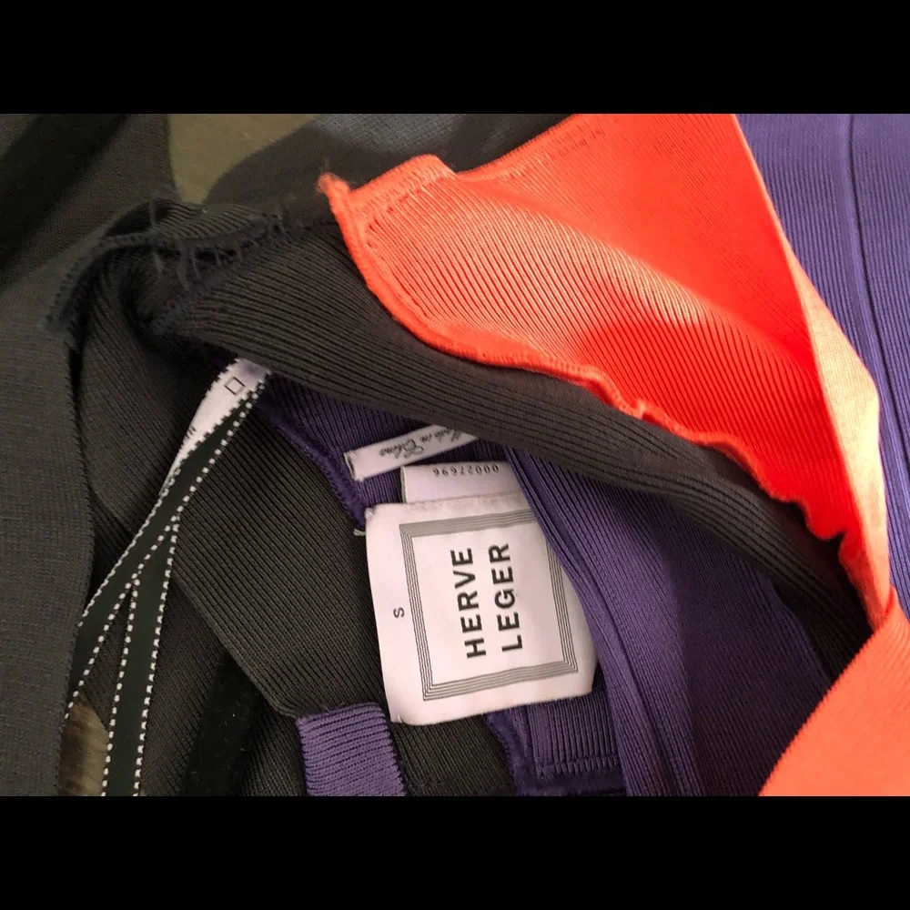 Herve Leger Purple and Orange Dress - Picture 7 of 7